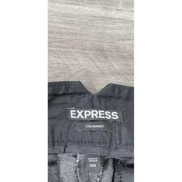 Express Columnist Gray Black Dress Pants Size 00 Flare Bootcut A3 - Picture 3 of 6